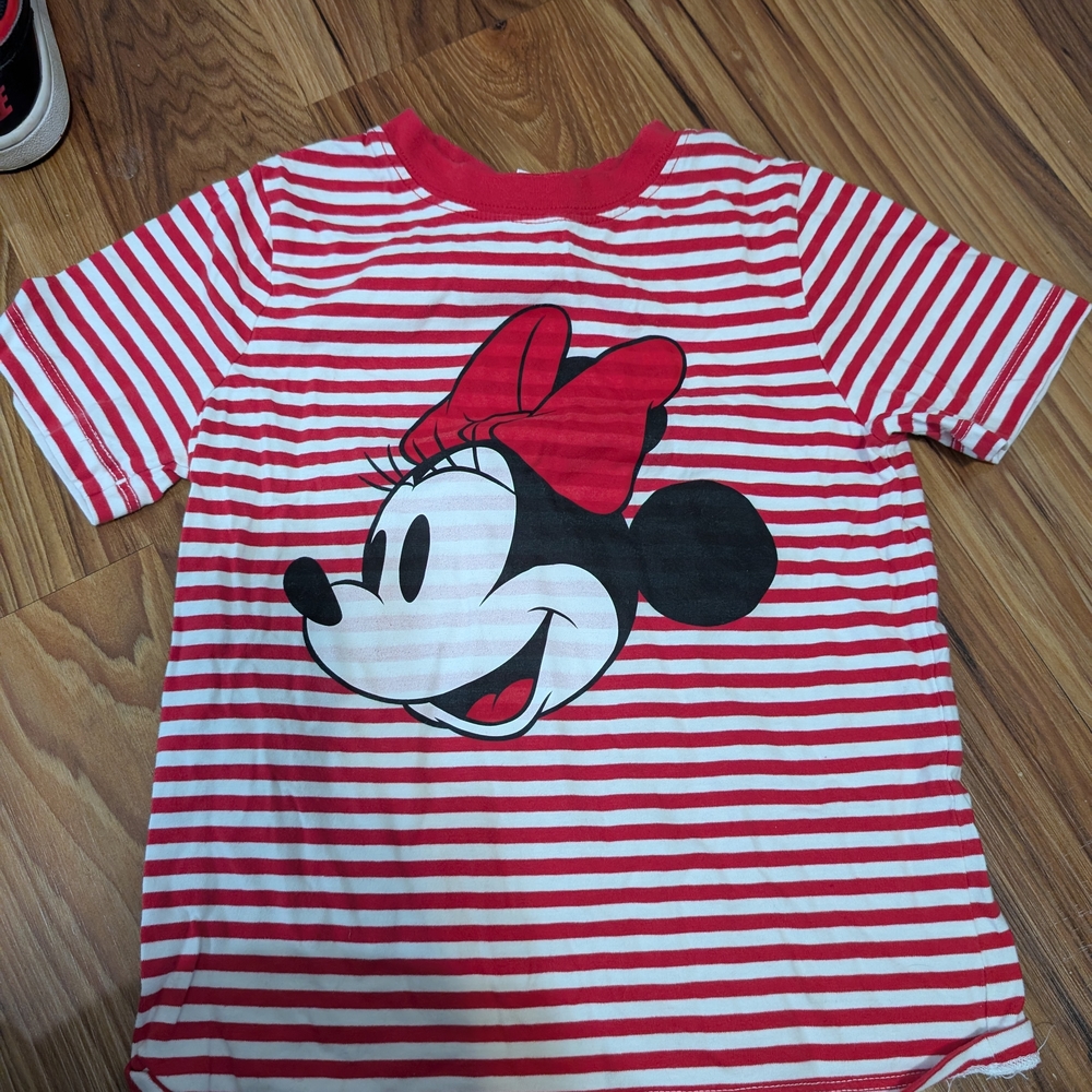 Disney Red and White Striped Shirt